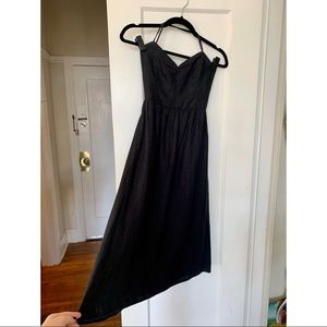 Reformation Sweetheart Neck Tie Back Midi Dress